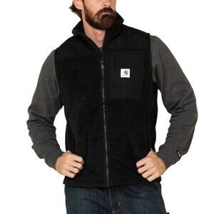 Carhart Men's Yukon Extremes Wind Fighter Fleece Waterproof Black Vest Size XL
